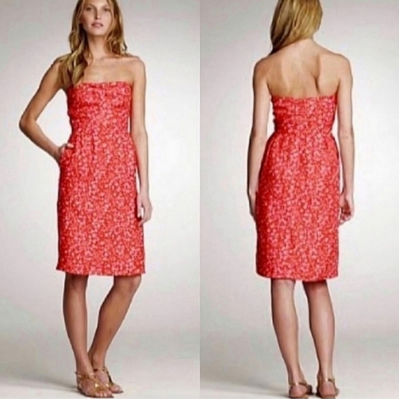 🌟3 For $15 SALE🌟 NWT J. Crew 100% Linen Constellations Strapless Dress - Picture 11 of 11